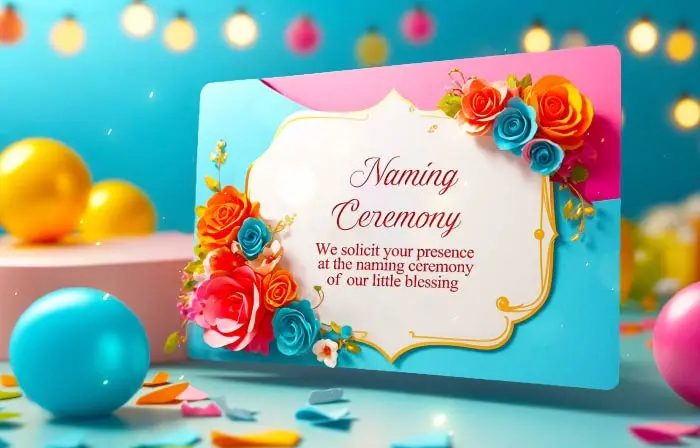 Extraordinary 3D Naming Ceremony Invitation Card Slideshow
